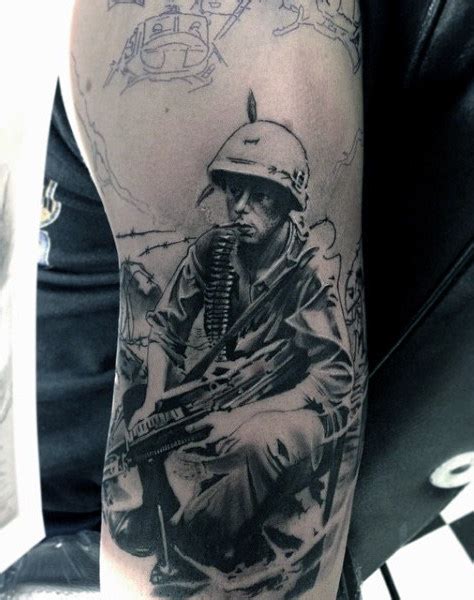 100 Milit R Tattoos F R M Nner Memorial War Solider Designs Mann