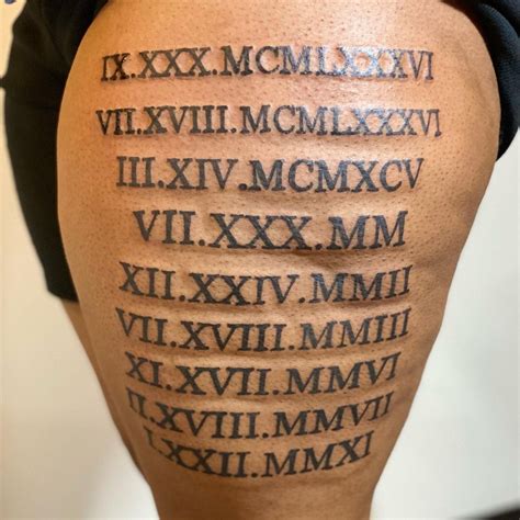 100 Roman Numeral Tattoos For Men Manly Numerical Ink Ideas