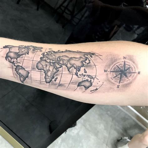 101 Amazing World Map Tattoo Designs You Need To See Globe Tattoos