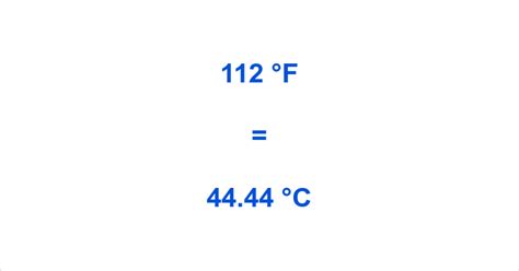 112 Fahrenheit to Celsius Conversion Guide