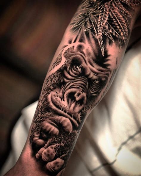 13 Best Gorilla Tattoo Images On Pinterest Sleeve Tattoos Mens