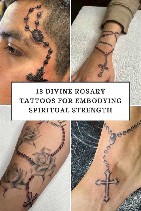 18 Divine Rosary Tattoos For Embodying Spiritual Strength