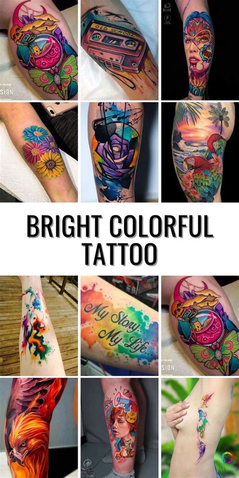 19 Brilliantly Bright Color Tattoos Amp Fav Vibrant Color Picks Tattoo Glee