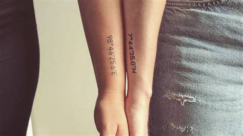 20 Coordinate Tattoos To Connect You To A Special Place 20 Coordinate Tattoos To Connect You To A Special Place