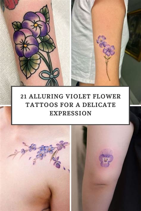 21 Alluring Violet Flower Tattoos For A Delicate Expression 21 Alluring Violet Flower Tattoos For A Delicate Expression