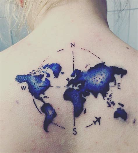 230 Cool World Map Tattoos Designs 2019 Geography Continent