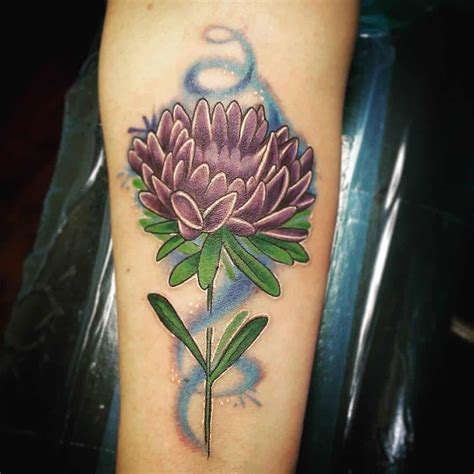 25 Beautiful Aster Flower Tattoo Design Ideas Tattoo Observer