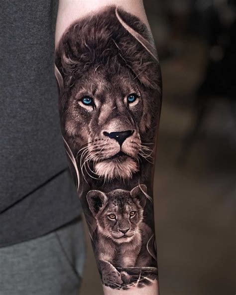 27 Lion And Cub Tattoo Ideas To Save Today Lion Tattoo Sleeves Lion