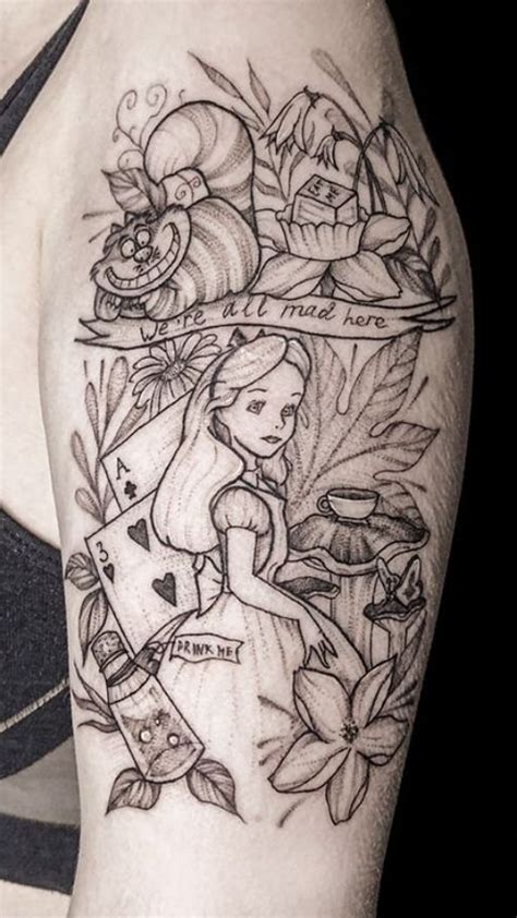 30 Alice In Wonderland Tattoo Designs With Meaning 30 Alice In Wonderland Tattoo Designs With Meaning