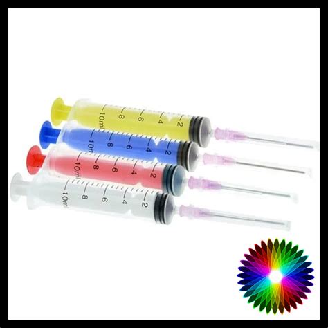 4 Colour Ink Syringes With Needle Extension Amp Cap Knight Htv 4 Colour Ink Syringes With Needle Extension Amp Cap Knight Htv