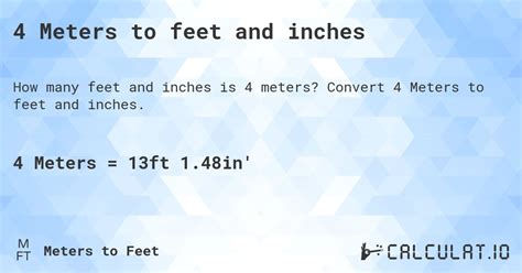4 Meters Feet Conversion Guide: Quick Facts!