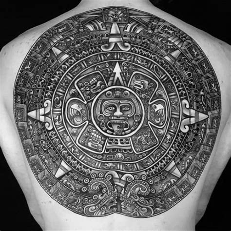 40 Epic Mayan Calendar Tattoo Designs For Men