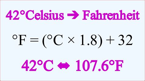 Convert 42 Degrees Celsius to Fahrenheit: Quick and Accurate Method Revealed