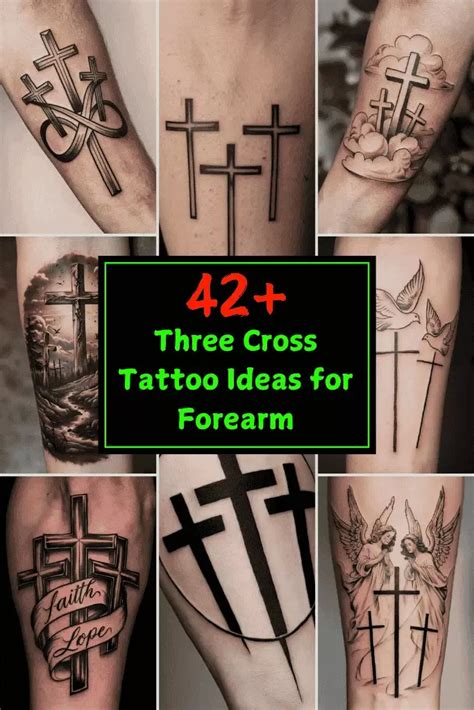 42 Three Cross Tattoo Ideas For Forearm