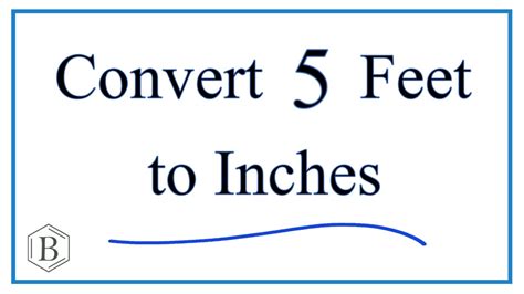Convert 5 Inches to Feet Easily