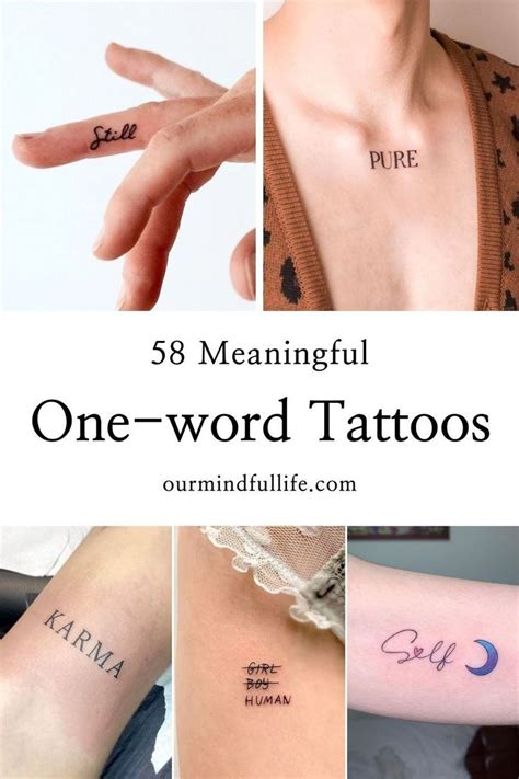 56 Meaningful One Word Tattoos That Say A Million Things