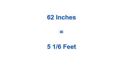 Convert 62 Inches to Feet Quickly!