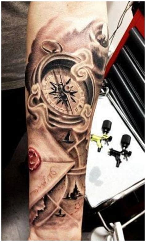 99 Amazing Compass Tattoo Designs