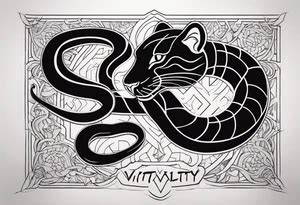 A Snake And A Panther To Fight And Wrap Around The Word Amp Quot Vitality A Snake And A Panther To Fight And Wrap Around The Word Amp Quot Vitality