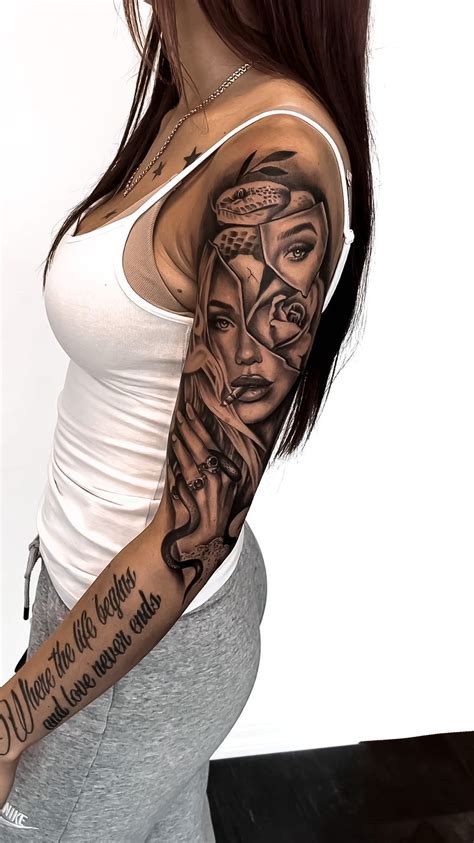 A Woman Amp 39 S Arm With A Tattoo On It And A Star Above Her Head