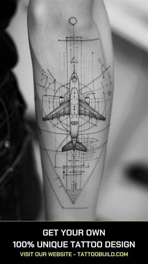 Airplane Blueprint Tattoos