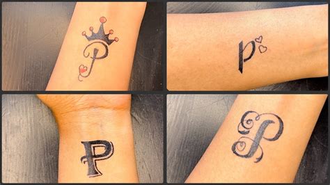 Alphabet P Tattoo Designs
