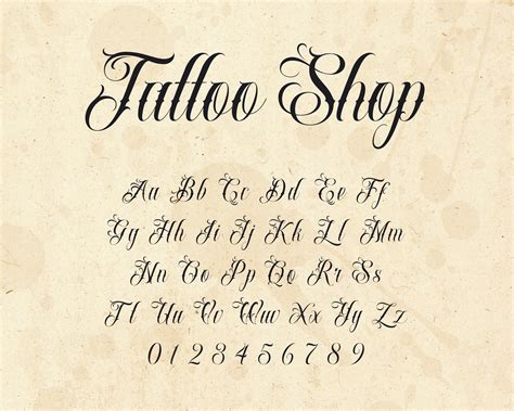 Alphabet Tattoos Etsy Alphabet Tattoos Etsy