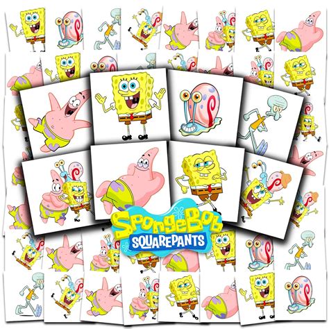 Amazon Com Spongebob Squarepants Tattoos Party Favors Bundle 70