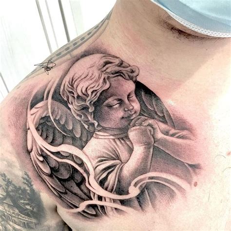 Angel Praying Tattoo Bronctattooaus Com