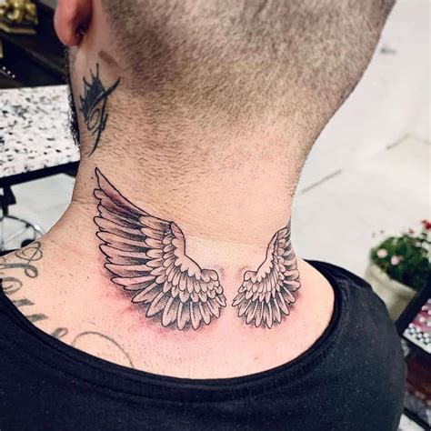 Angel Wings Tattoo On Neck Angel Wings Tattoo On Neck
