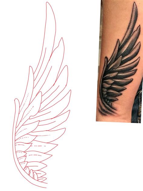 Angel Wings Tattoo Stencil Angel Wings Tattoo Forearm Wing Tattoo Arm