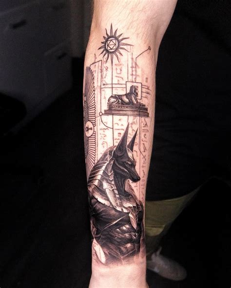 Anubis Sleeve Tattoo Designs