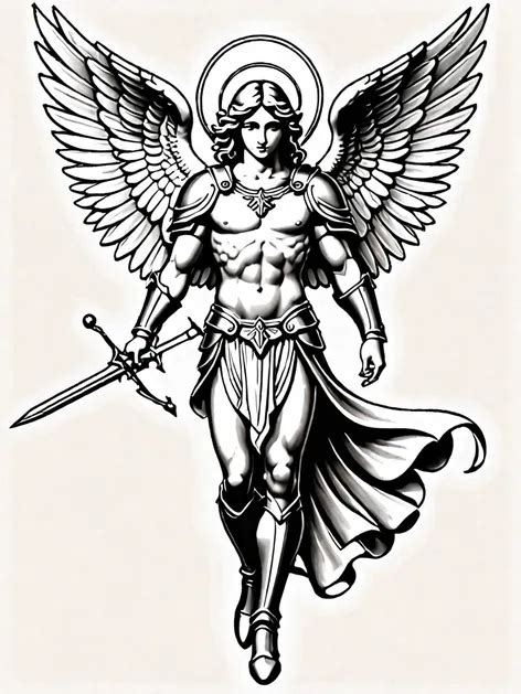 Archangel Saint Michael Tattoo Image Free Ai Generator Makepix