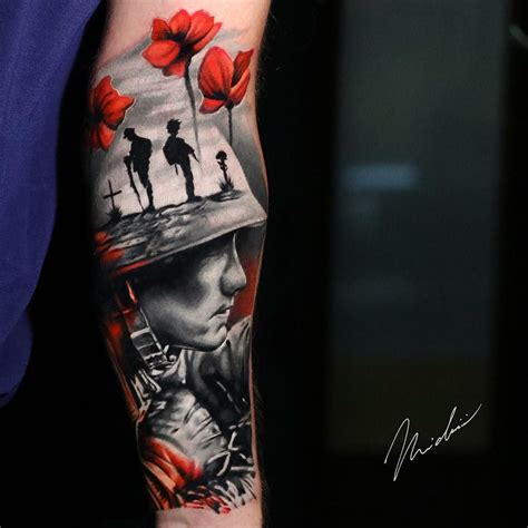 Army Tattoo By Michael Cloutier Army Tattoos Memorial Tattoo Designs