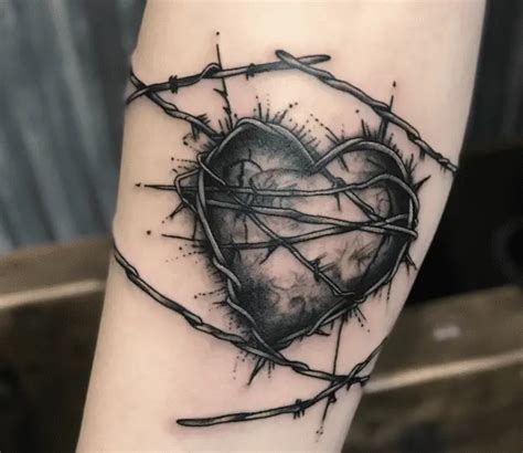 Barbed Wire Heart Tattoo Meaning Amp Symbolism Emotional Pain