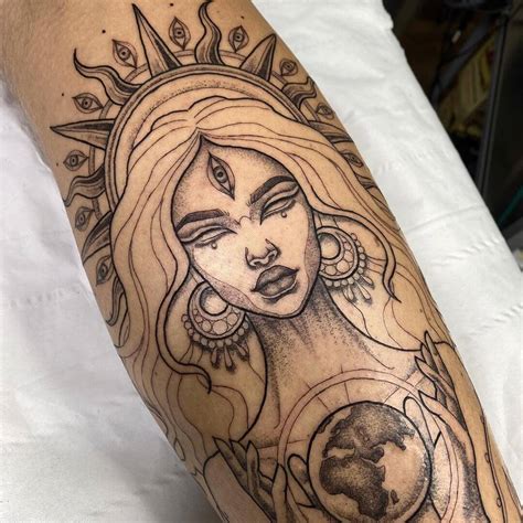 Beautiful Gaia Tattoo Designs To Honor Mother Earth