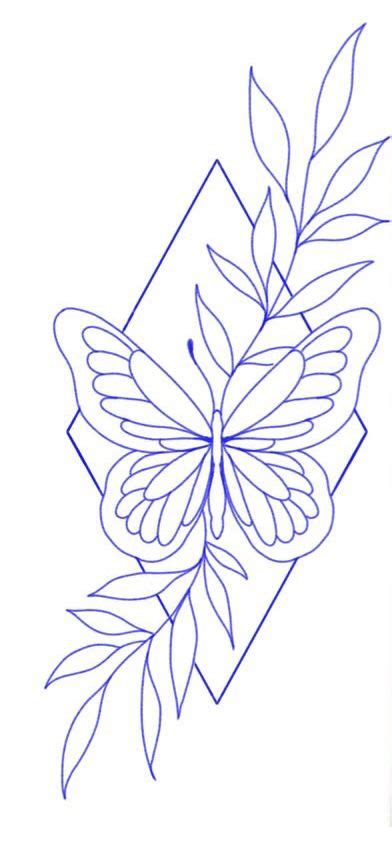 Beginner Simple Stencil Tattoo Outlines Watercolor Tattoo Design