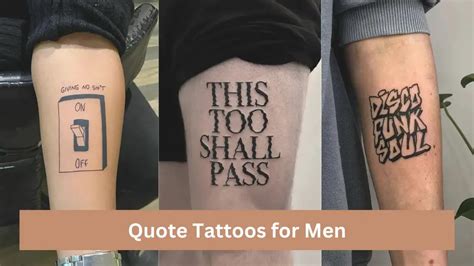 Best 10 Quotes Tattoos For Men Inspiring Quote Ideas And Tips Men