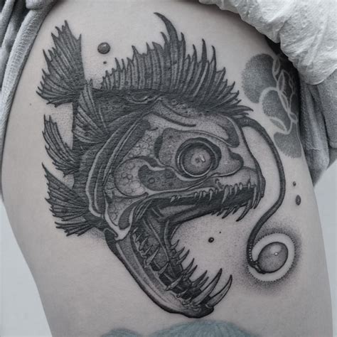 Best 12 Angler Fish Tattoo Simple Angler Fish Tattoo Realistic