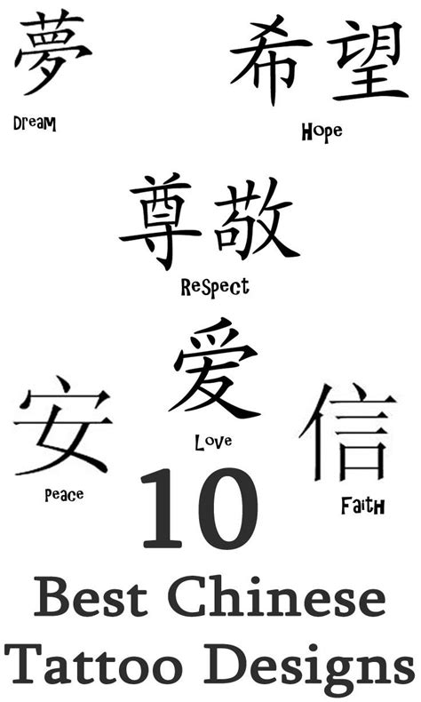 Best Chinese Tattoo Designs Our Top 10 Chinese Symbol Tattoos