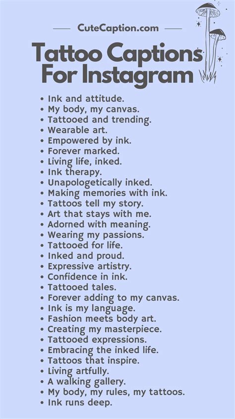 Best Tattoo Captions