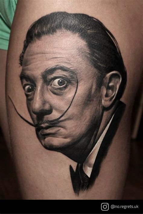 Black And Grey Salvador Dali Tattoo By Zinaida Pasko At No Regrets