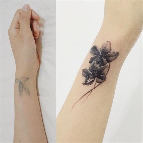 Black Wrist Cover Up Tattoos Floral Coverup For Brooke From Last Week