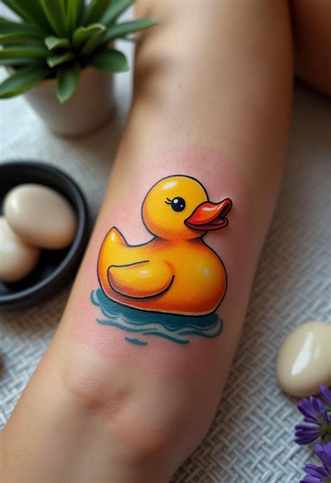 Bold Rubber Duck Tattoo Ideas Cozy Vibes