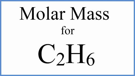 C2H6 Molar Mass: Surprising Chemistry Facts!