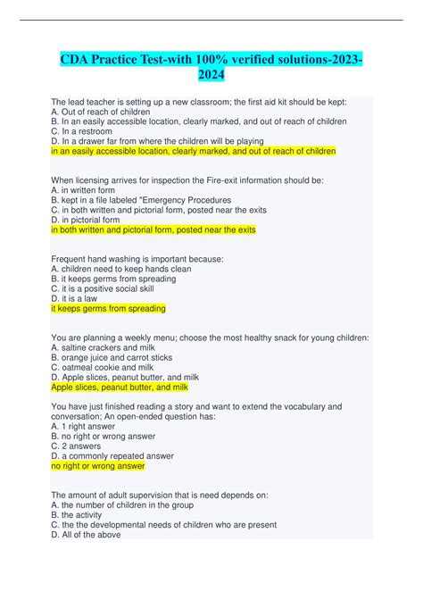 Top CDA Exam Practice Test Tips for Success