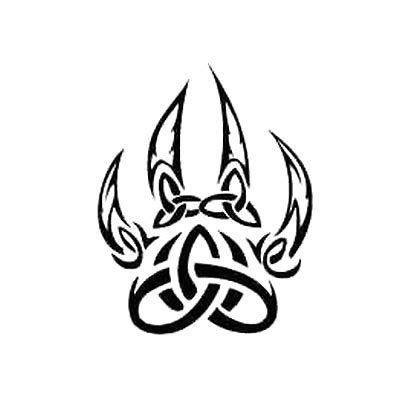 Celtic Wolf Paw Tattoo Designs