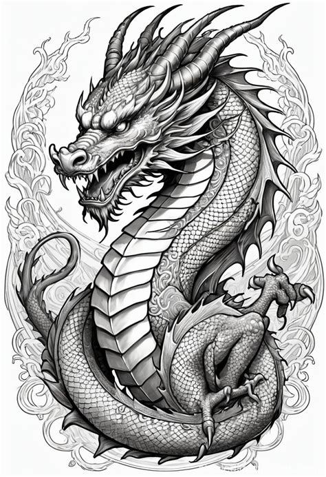 Chinese Dragon Tattoo Design Png Prompts Stable Diffusion Online Chinese Dragon Tattoo Design Png Prompts Stable Diffusion Online