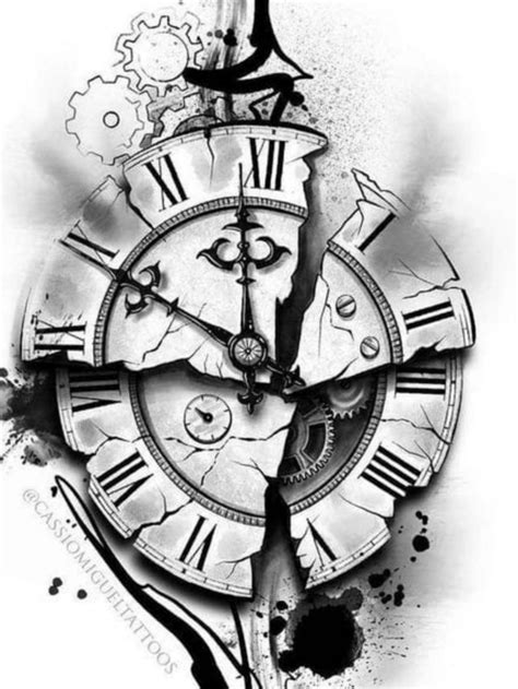 Clock Tattoo Drawing Clock Tattoo Drawing