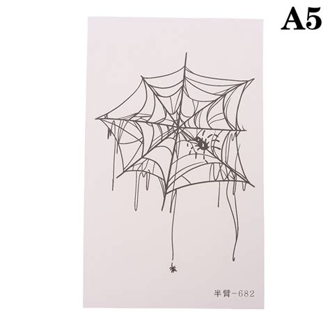 Cobweb Spider Web Temporary Tattoo Sticker Set Of 2